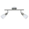 Plafonnier 2 lumières SOFIA 2x40W E14 ACIER CHROME BRILLIANT 55313/77