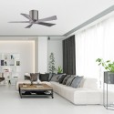 Ventilateur Plafond Irene-5H 107cm Etain Bois Vieilli