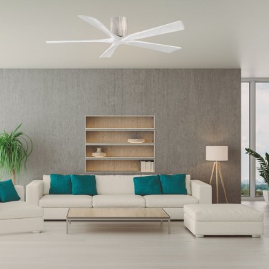 Ventilateur Plafond Irene-5H 152cm Bois Vieilli Blanc ATLAS FAN IR5H-BW-MWH-60