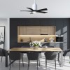 Ventilateur Plafond avec lumiere Patricia 106cm Blanc Noir ATLAS FAN PA5-WH-BK-42