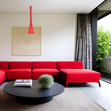 Suspension FLUT Rouge 1x40W IDL_035703 35703 Suspension FLUT Rouge 1x40W IDEAL LUX 35703