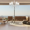 Lustre Grace Blanc et Or 6x40W E14