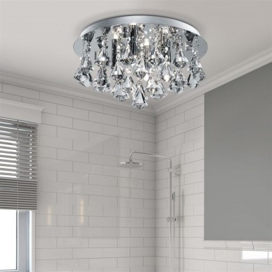 Plafonnier Salle de bain Whitby 7W LED Argent, Elstead