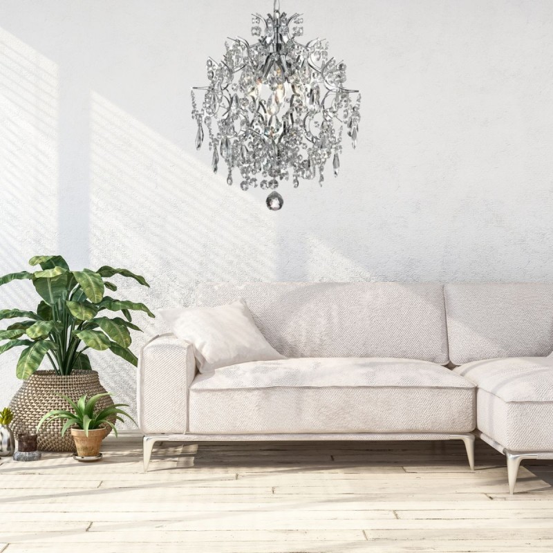 Lustre Pampilles Haringe 3x40W E14 Chromé Transparent MARKSLOJD 104787