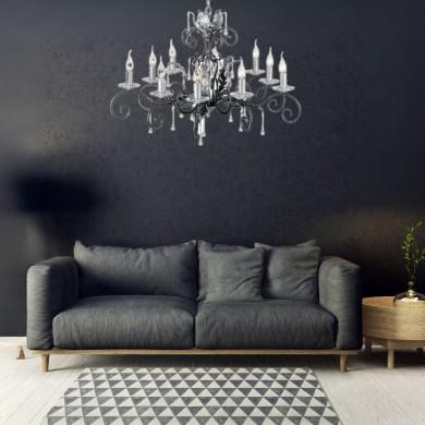 Lustre Amarilli 10x60W Noir et argent ELS_aml10bs aml10bs Lustre Amarilli 10x60W Noir et argent ELSTEAD LIGHTING aml10bs