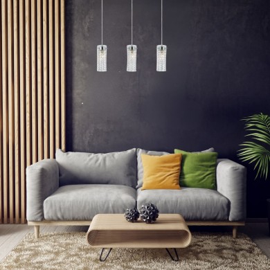 Suspension IGUAZU SP3 Chromé 40W max IDEAL LUX 52366