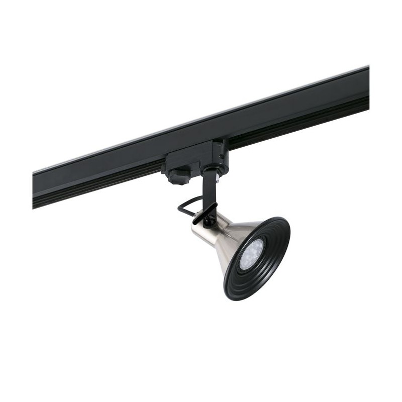 Projecteur sur Rail Cup Nickel Mat 1 X GU10 LED 8W FARO 40593