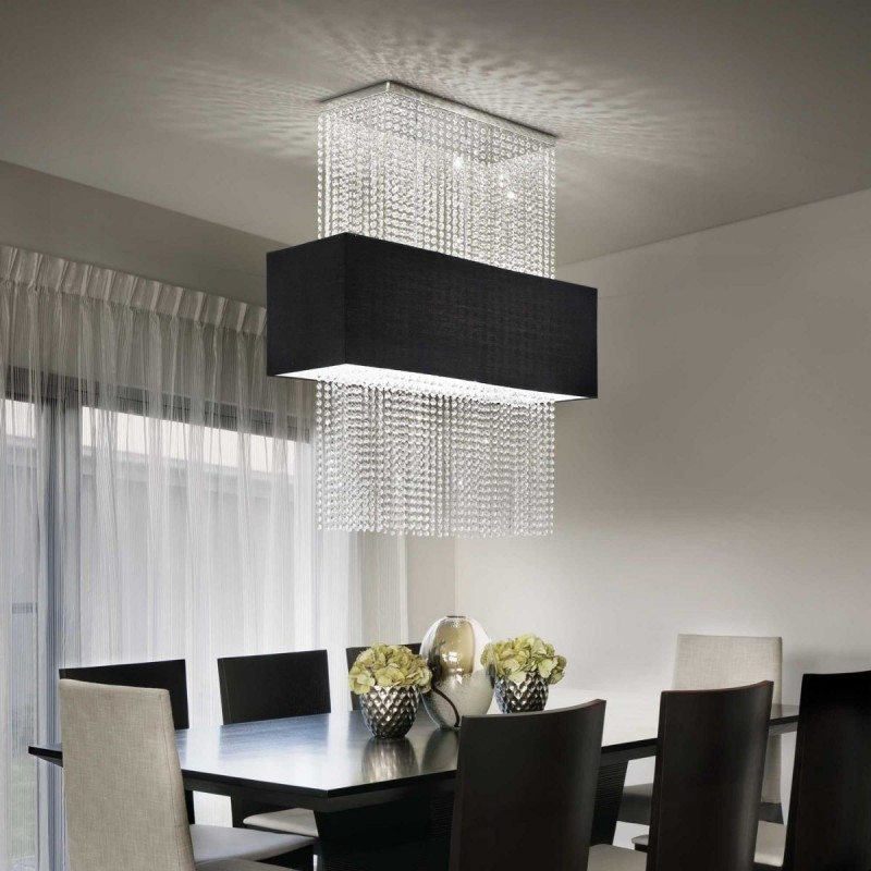 Suspension PHOENIX Noir 5x60W IDEAL LUX 101163