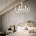 Lustre Design Italien JUSTINE Blanc E14 6x40W