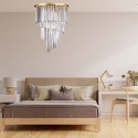 Suspension Lustre Cascade CARLTON Or E14 12x40W