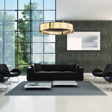 Suspension Tribeca 40W LED Laiton Noir HUDSON VALLEY LIGHTING 2922-AGB-BK-CE