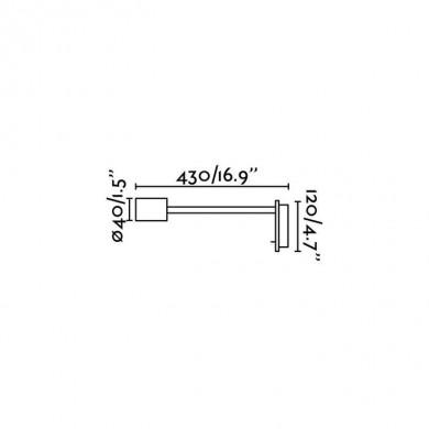 Applique Leser Nickel Satiné LED 5W 3000K 300lm IP20 FARO 41026