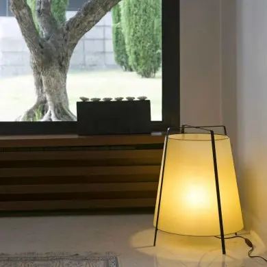 Lampe à Poser Beige E27 20W Akane G FARO 28371