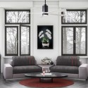 Ventilateur Plafond avec lampe Patricia 152cm Noir Blanc