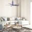 Ventilateur plafond Patricia 106cm Chromé Poli Bois Vieilli