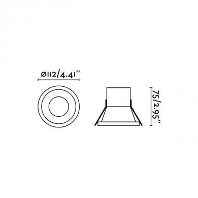 Encastré Son Blanc SMD LED 8W 2700K 580Lm CRI 80 FARO 42928