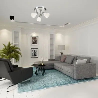 Plafonnier Vero 3x40W E14 Acier Blanc MARKSLOJD 107505