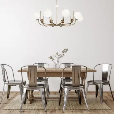 Suspension Rendez-vous Laiton Blanc 10xE14 40W MAYTONI MOD109PL-10BS