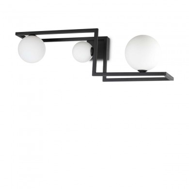 Plafonnier Boule Angolo 3x28W G9 Noir IDEAL LUX 284286