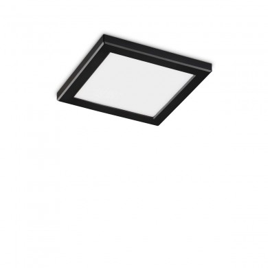 Plafonnier Aura Square 1x20W LED Noir 3000K IDEAL LUX 290812