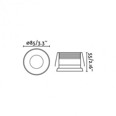 Encastrable Gas Blanc 1x50W GU10 FARO 43404