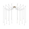 Suspension Araignée Lucciola 16x16W LED Laiton IDEAL LUX 284019