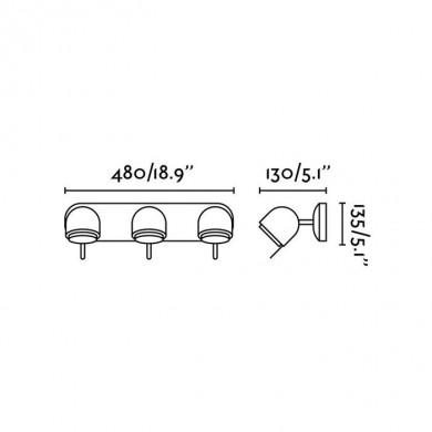 Applique Stone 3xGU10 LED Max 8W FARO 43502