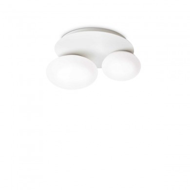 Plafonnier Boule Ninfea 2x15W GX53 Blanc IDEAL LUX 306957