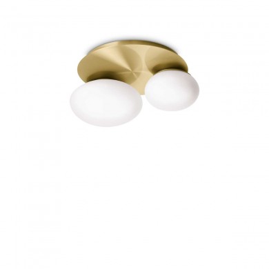 Plafonnier Boule Ninfea 2x15W GX53 Laiton IDEAL LUX 293653