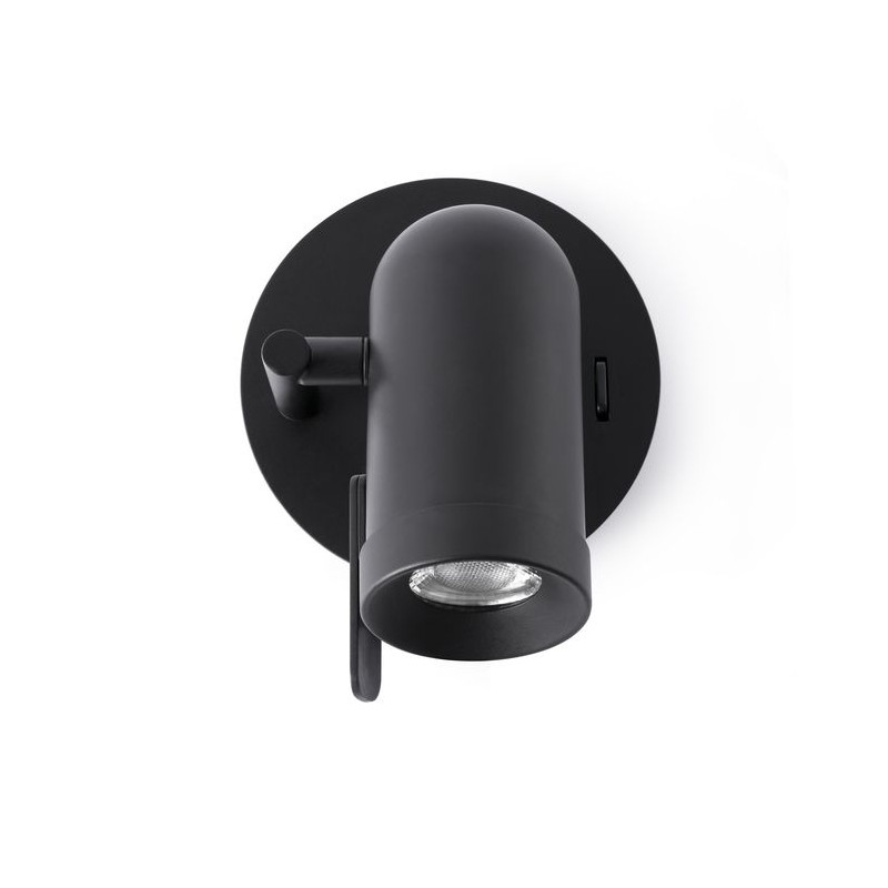 Applique Murale Orleans Noir 1xGU10 Max. 8W LED FARO 43521