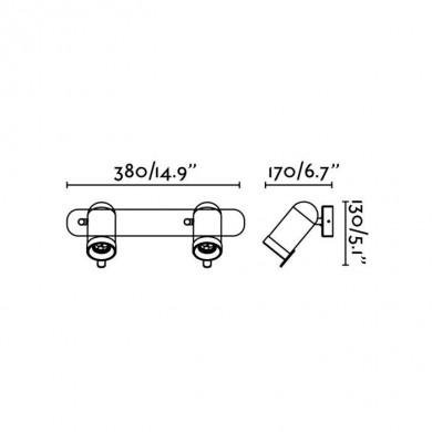 Applique Murale Orleans Chrome 2xGU10 Max 8W LED FARO 43525