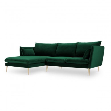 Canapé d'angle gauche Agate Vert Bouteille Pieds Métal Doré BOUTICA DESIGN MIC_LC_2_F1_AGATE5
