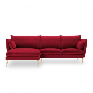 Canapé d'angle gauche Agate Rouge Pieds Métal Doré BOUTICA DESIGN MIC_LC_2_F1_AGATE9