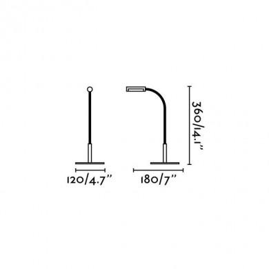 Lampe de Table Serp Nickel Satiné Mat LED 4W 3000K 220lm FARO 50066