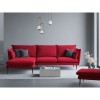 Canapé d'angle gauche Agate Rouge Pieds Métal Noir BOUTICA DESIGN MIC_LC_2_F2_AGATE9