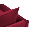 Canapé d'angle droit Agate Rouge Pieds Métal Doré BOUTICA DESIGN MIC_RC_2_F1_AGATE9
