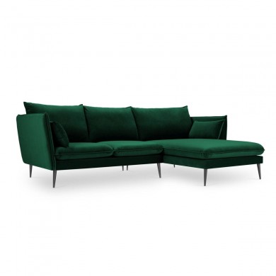 Canapé d'angle droit Agate Vert Bouteille Pieds Métal Noir BOUTICA DESIGN MIC_RC_2_F2_AGATE5