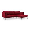 Canapé d'angle droit Agate Rouge Pieds Métal Noir BOUTICA DESIGN MIC_RC_2_F2_AGATE9
