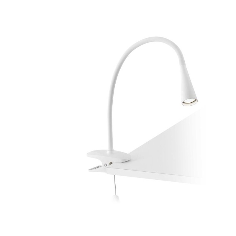 Lampe Bureau à Pince LENA Led 5W BLANC FARO 52059