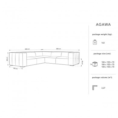 Canapé Agawa Graphite 5 Places BOUTICA DESIGN MIC_COR_71_F1_AGAWA2