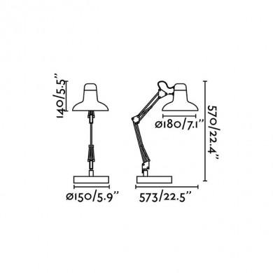 Lampe à poser Snap Gris E27 15W FAR_57401 57401 Lampe à poser Snap Gris E27 15W FARO 57401