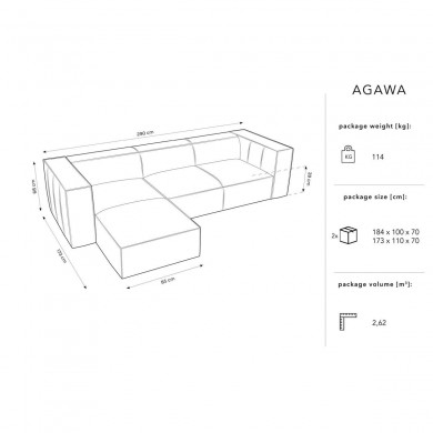 Canapé d'angle gauche Agawa Marron 4 Places BOUTICA DESIGN MIC_LC_71_F1_AGAWA5