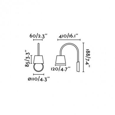 Applique Blome Blanc SMD LED 3W 3000K 150lm IP20 FAR_62099 62099 Applique Blome Blanc SMD LED 3W 3000K 150lm IP20 FARO 62099