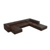 Canapé d'angle droit Agawa Marron Foncé 6 Places BOUTICA DESIGN MIC_UR_71_F1_AGAWA6