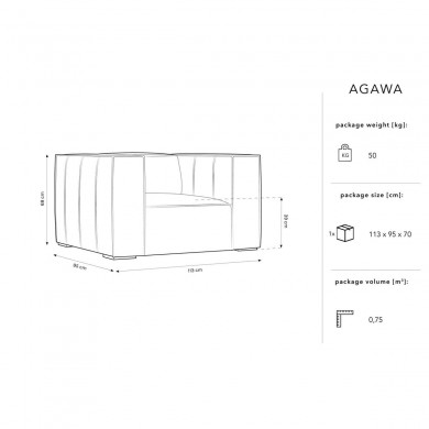 Fauteuil Agawa Gris Brun BOUTICA DESIGN MIC_ARM_71_F1_AGAWA1