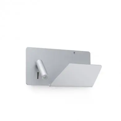 Applique Murale Suau Gris Argent Droite HIGH POWER LED 3W + Port USB FAR_62123 62123 Applique Murale Suau Gris Argent Droite HIGH POWER LED 3W + Port USB FARO 62123