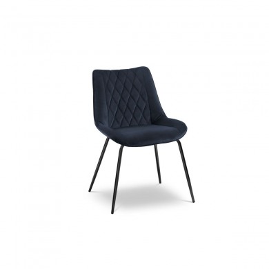 Chaise velours Barren Bleu Foncé Pieds Métal Noir BOUTICA DESIGN MIC_CH_2_F9_BARREN7