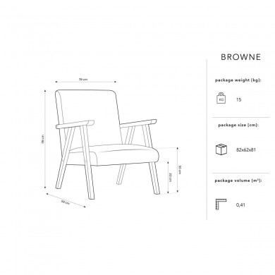 Fauteuil Browne Blanc BOUTICA DESIGN MIC_ARM_125_F1_BROWNE1