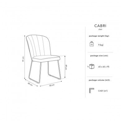 Chaise velours Cabri Pétrole BOUTICA DESIGN MIC_CH_2_F5_CABRI10