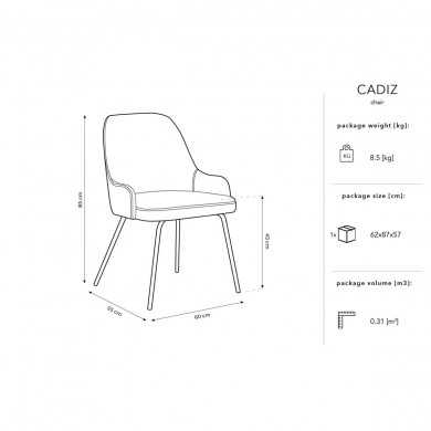 Chaise velours Cadiz Beige BOUTICA DESIGN MIC_CH_2_F10_CADIZ1